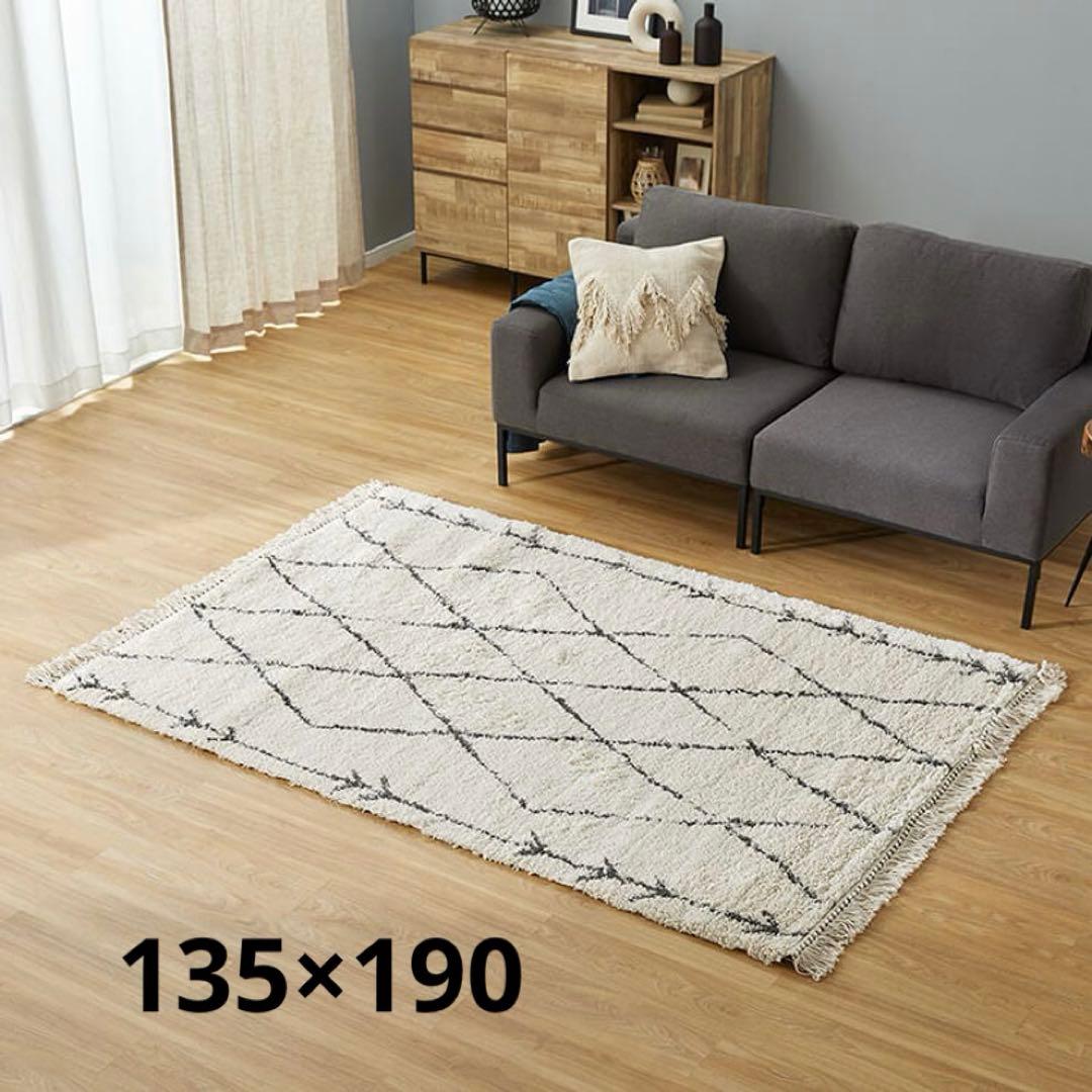 ウィルトン織 ラグ カサブランカ 135×190 ベニワレン シャギー - メルカリ