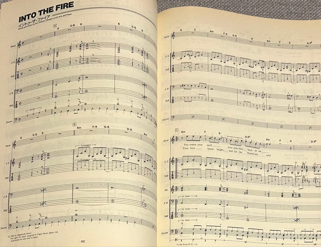 レア】DOKKEN/Beast From The East バンドスコア