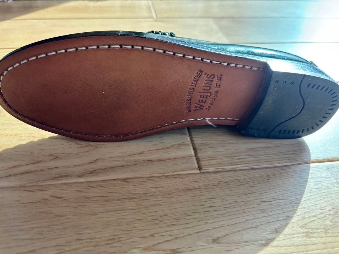 【美品】G.H.BASS ローファー　グリーン　38 24.5相当