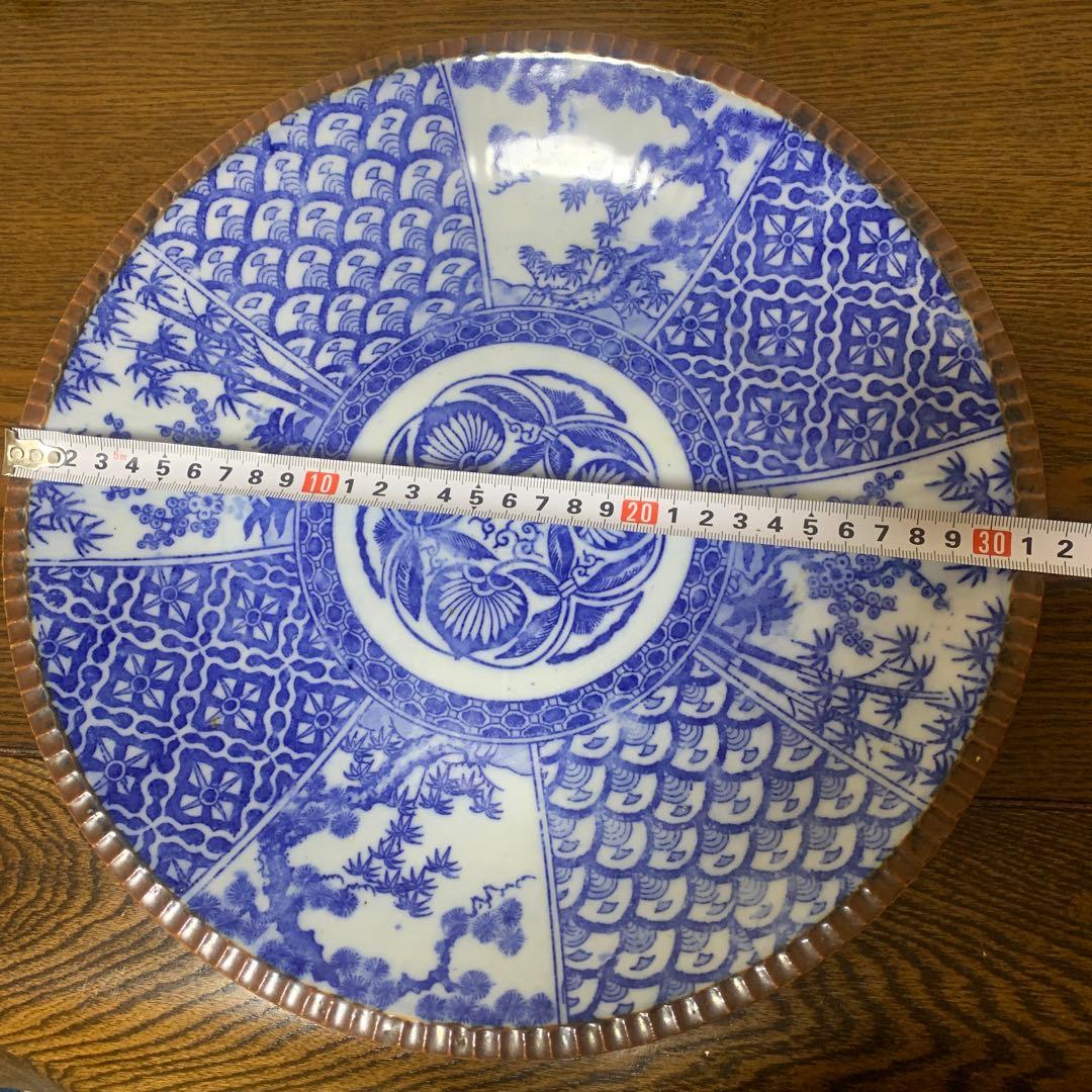 古伊万里　いげ皿　31.5cm