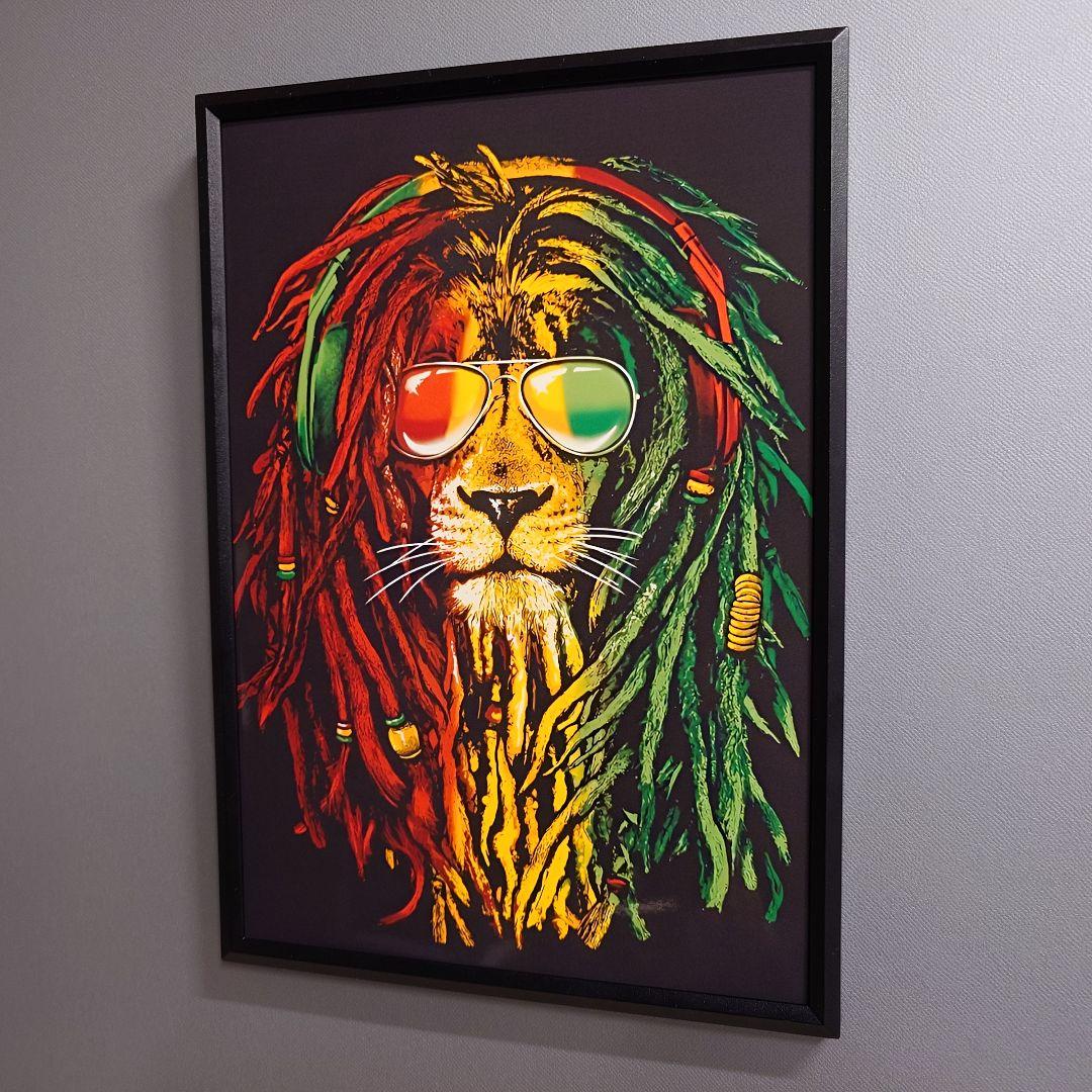 No.P564◇A4 ライオン レゲエ ポスター 写真 アート 音楽 額 壁 - メルカリ