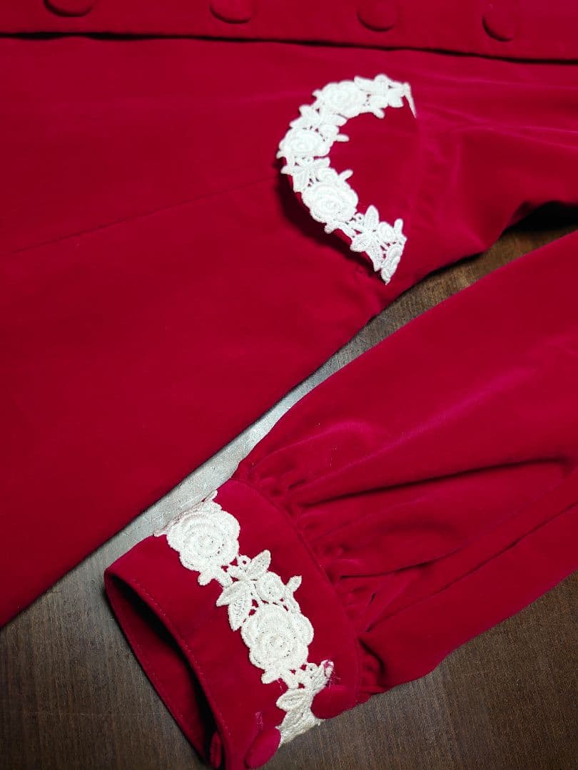 ガラウスGARAUS(コルネットCornet前身)別珍赤コート ゴスロリロリータ