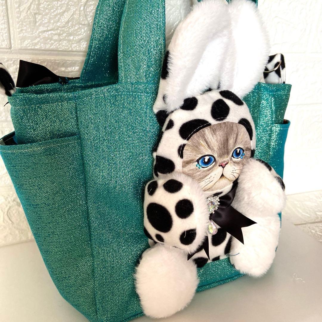 コヤンイサムチョン トートバッグ 水玉 ルミちゃん ラメ入り生地