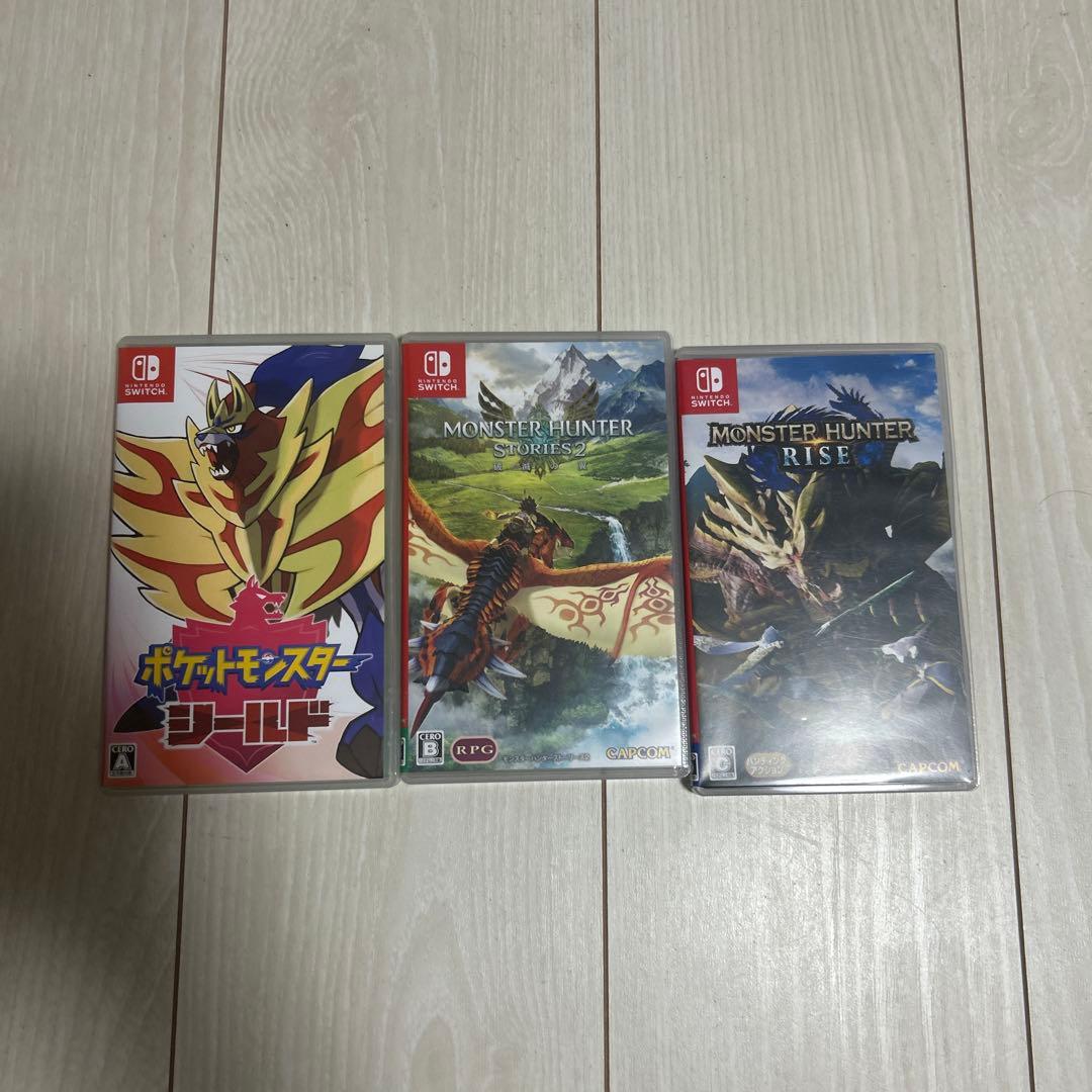 ポケモン シールド & モンハン 3本セット - メルカリ