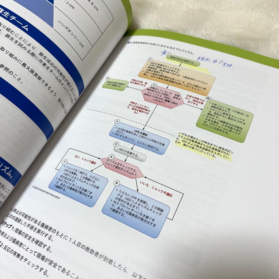 BLSプロバイダーマニュアル AHAガイドライン2020 / マスク付き - メルカリ