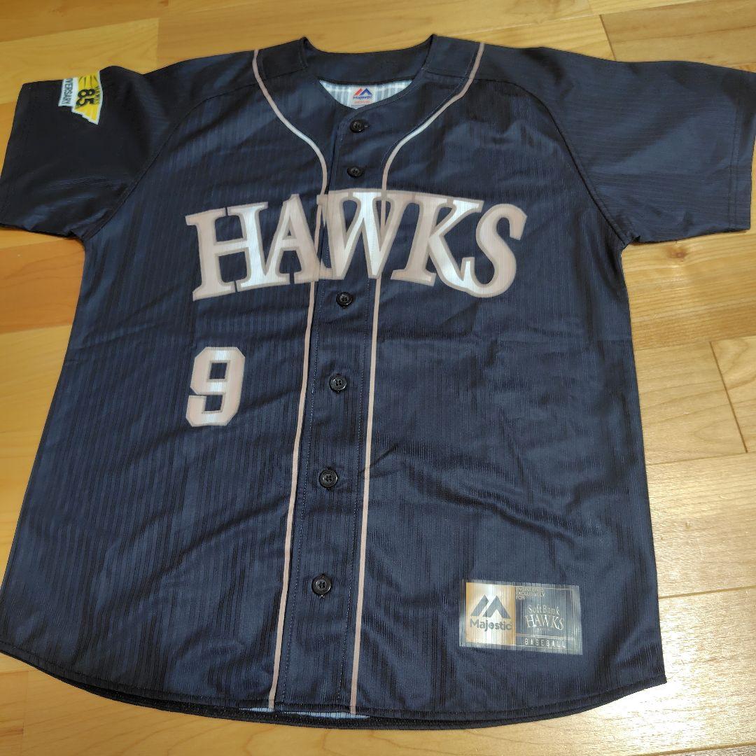 ソフトバンクホークス ユニフォーム ダブルアニバーサリー 柳田悠岐 福岡ソフトバンクホークス 柳田悠岐【9】キャプテンマーク付 NPBマーク