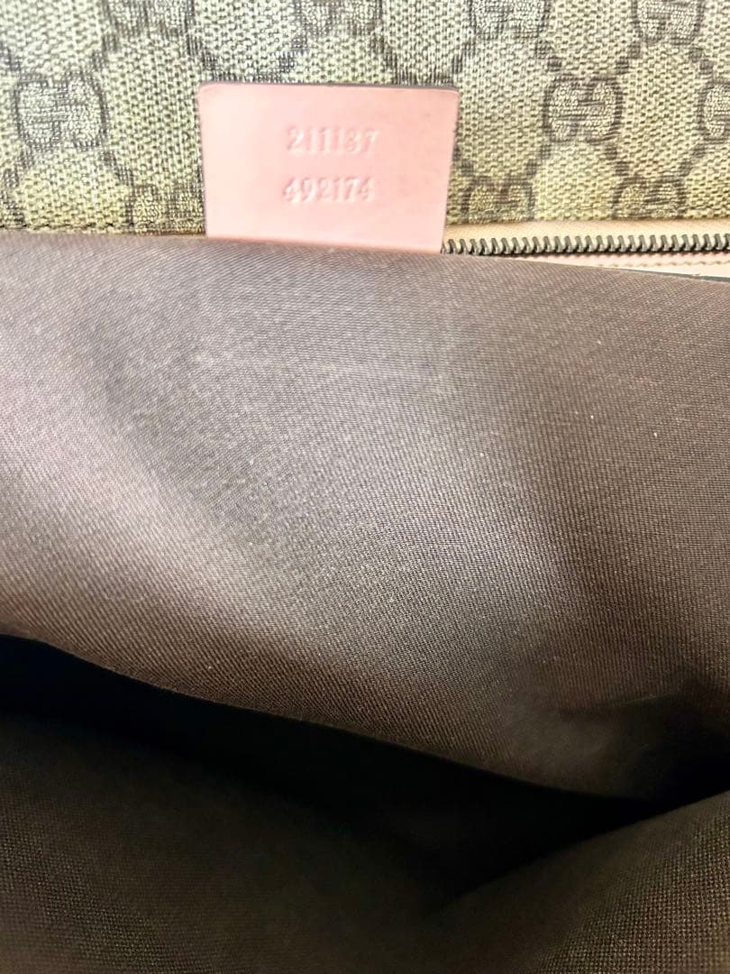 正規品・廃盤 GUCCIグッチトートバッグ GGス プリームピンク 肩掛け