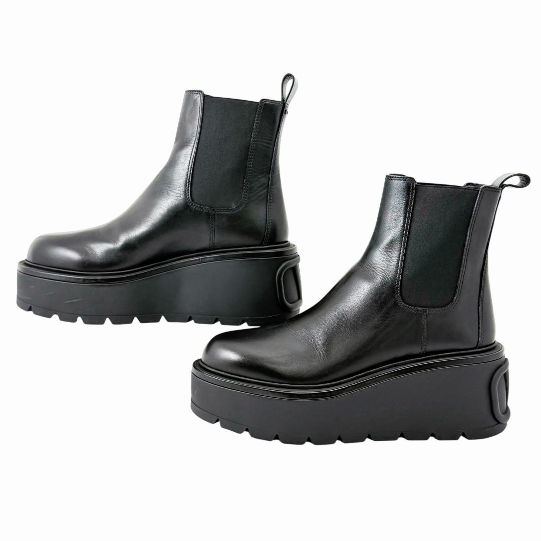 定価16万【極美品】ヴァレンティノ Vロゴ 28.5 厚底 サイドゴアブーツ