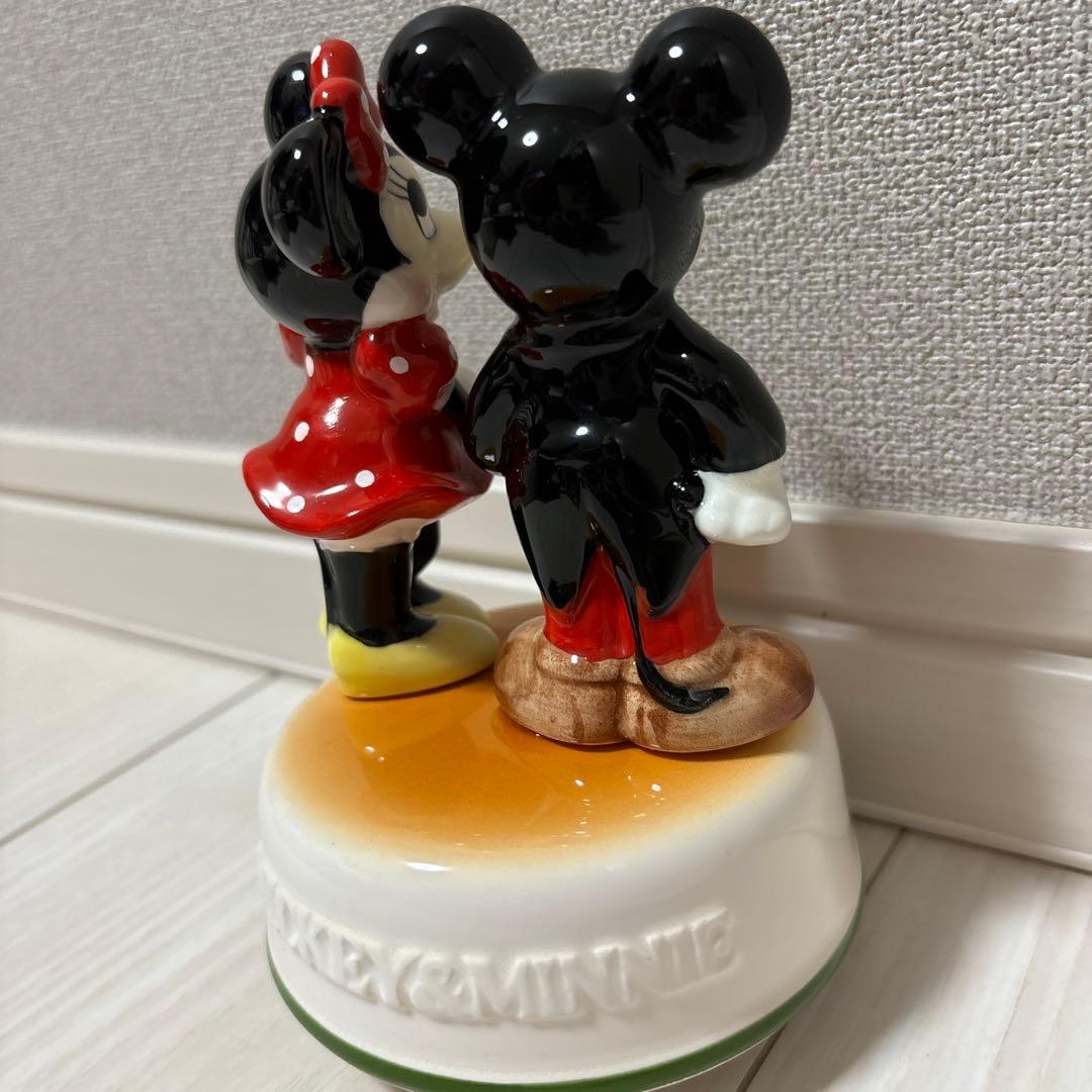 美品】ディズニーランド ミッキー＆ミニー オルゴール 陶器製 - メルカリ