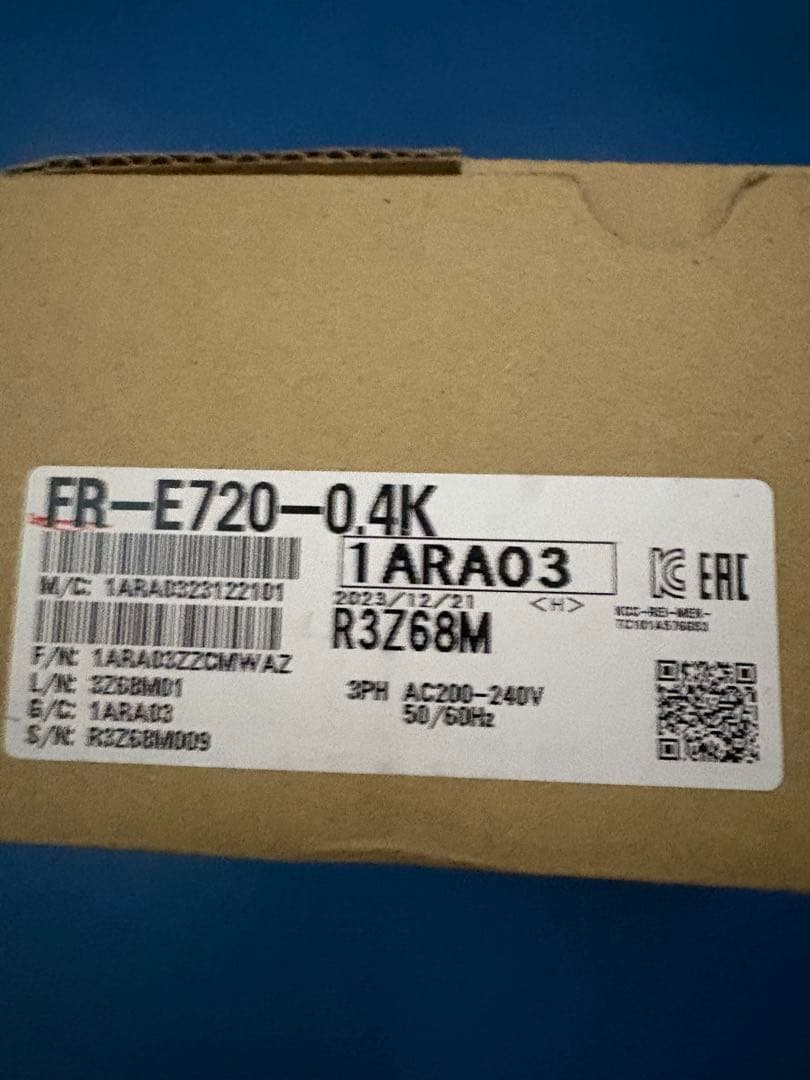 三菱電機FR-E720-0.4K中古インバータINV - メルカリ