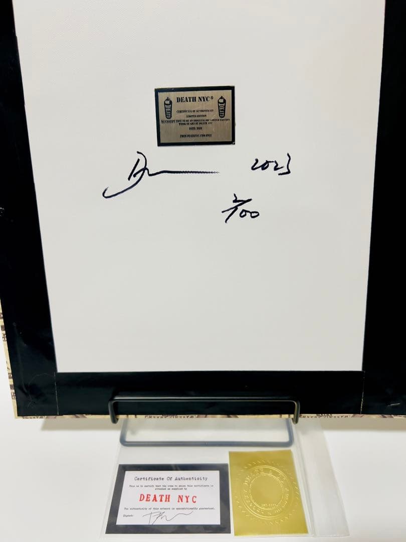 DEATH NYC キャンバスボードタイプ 【認定プレート付き 海外希少作品