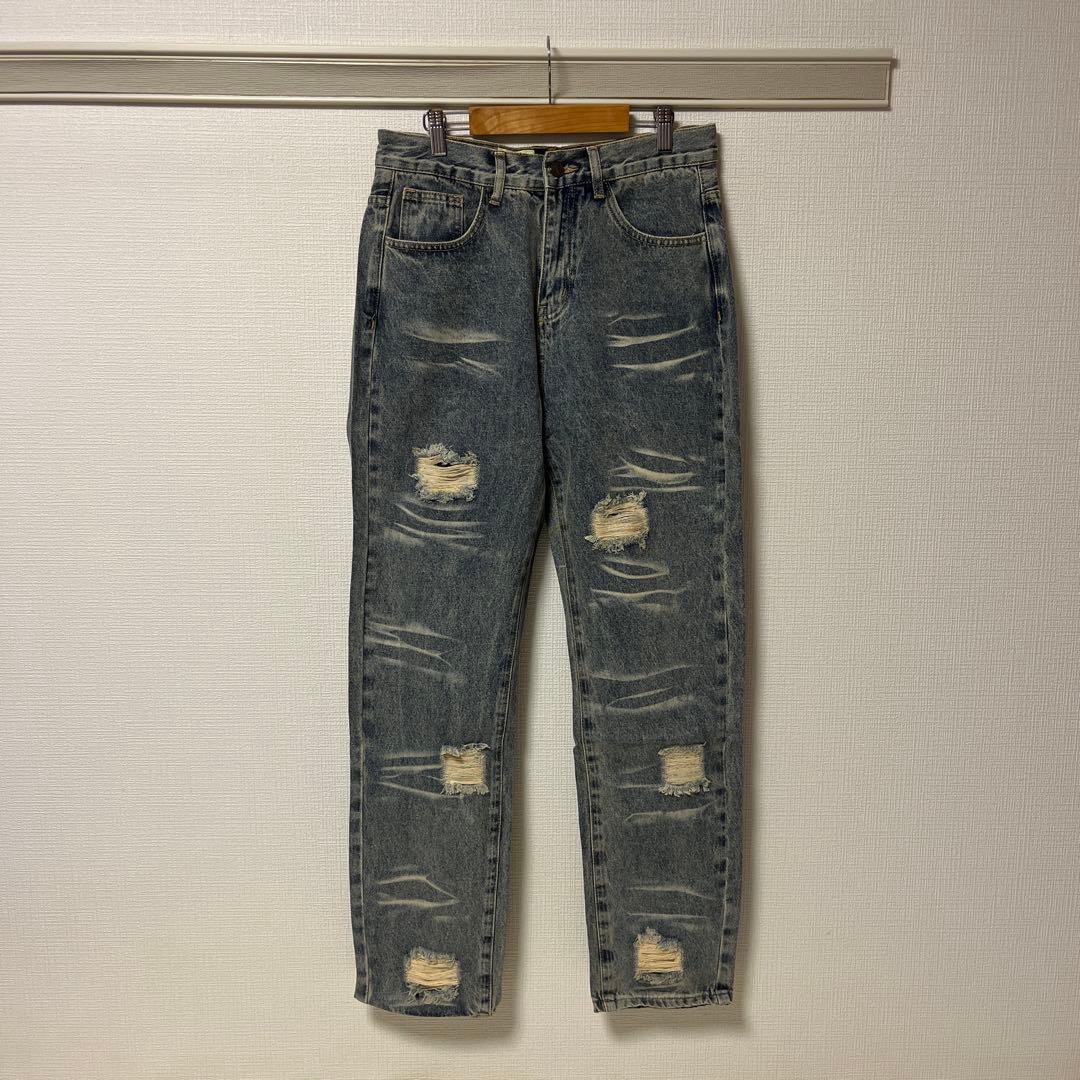 極美品】 HELLSTAR ダメージ デニムパンツ