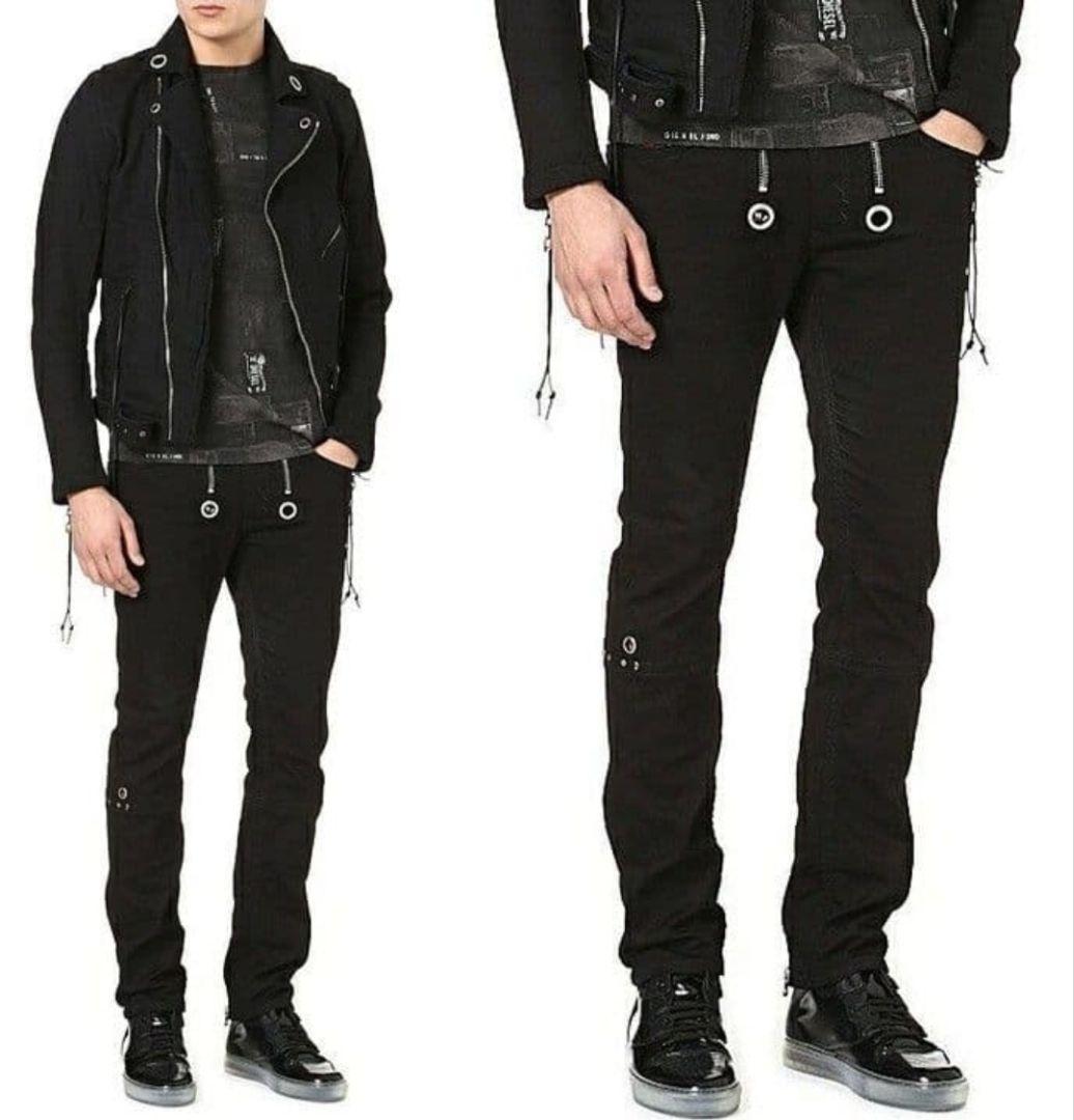 archive vkei DIESEL スカルロックブラックジョグジーンズ - メルカリ