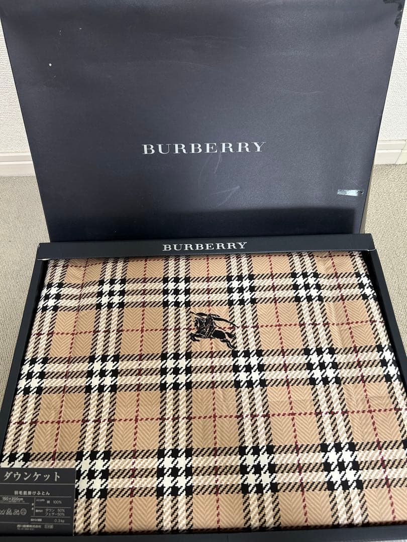 BURBERRY ダウンケット 羽毛肌掛け布団 BURBERRY LONDON ダウンケット 羽毛肌掛けふとん 新品未使用 - メルカリ