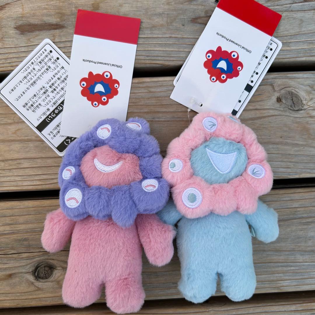 万博 ミャクミャク パステルカラー ぬいぐるみ キーホルダー ピンク