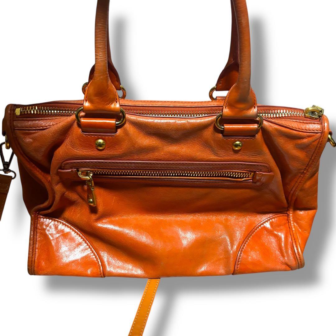 名作】miumiu ヴィッテロシャイン 2wayバッグ ヴィンテージ加工 - メルカリ