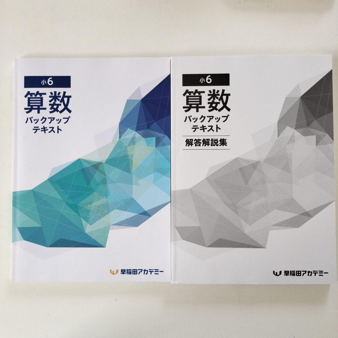 早稲田アカデミー 小6 算数 バックアップテキスト - メルカリ