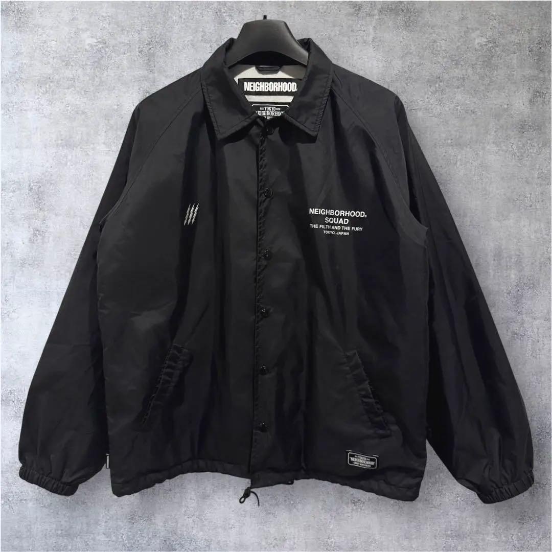 極美品‼️ NEIGHBORHOOD SQUADコーチジャケット ブラックM 希少 - メルカリ