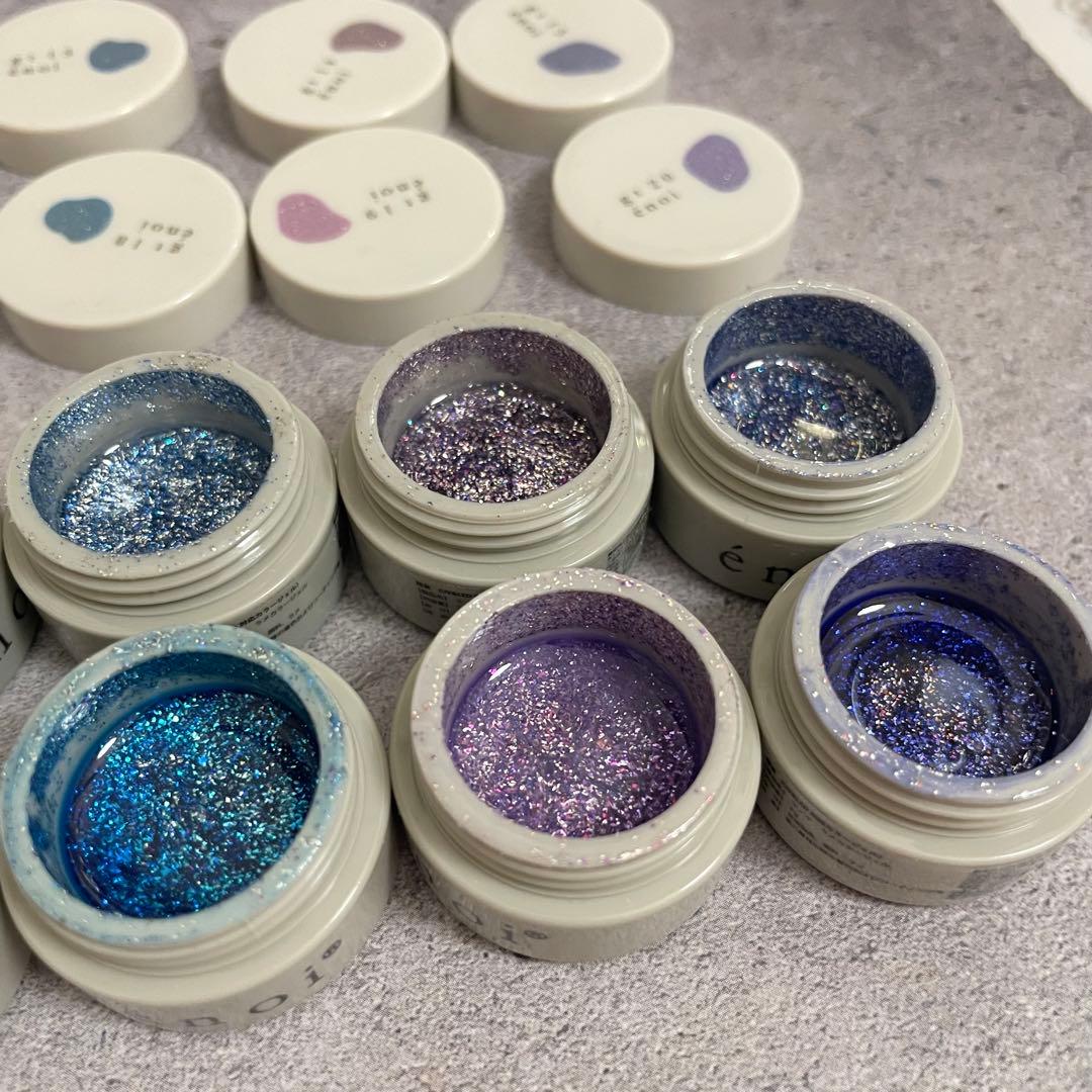 開封品】ギャリッター寒色10色 enoi エノイ,カラーチャート付き - メルカリ