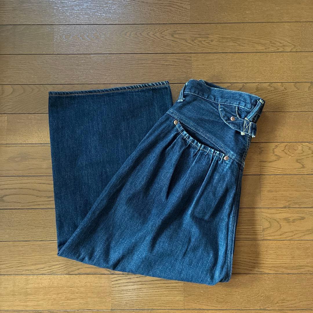 KAPITALキャピタル☆クロップドワイドデニムパンツ 袴パンツ - メルカリ