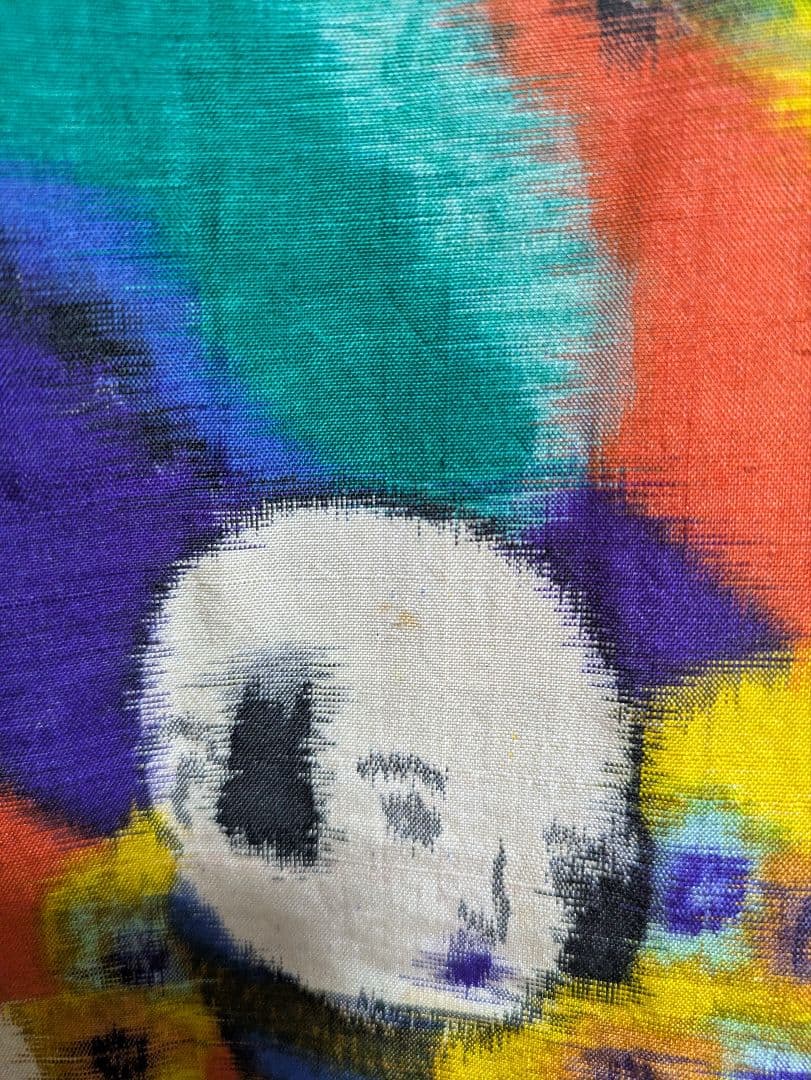 03ck100 銘仙 人物柄 希少 アンティーク リメイク 素材材料 - メルカリ