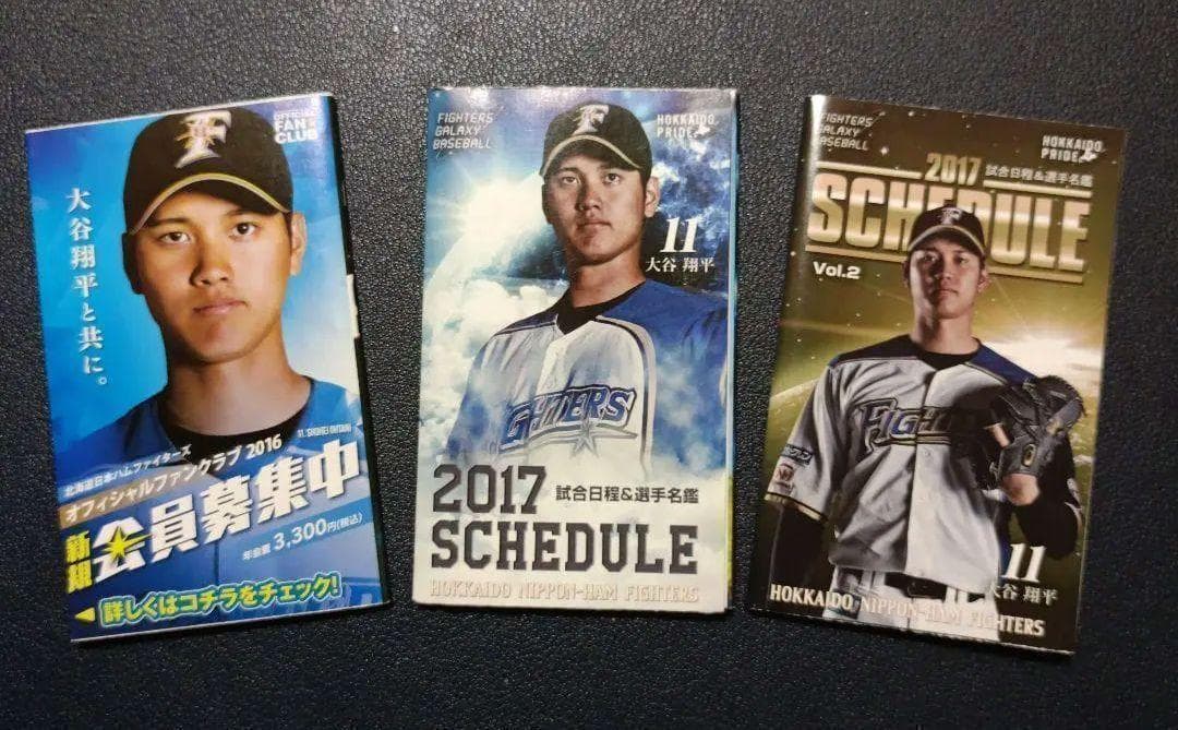 大谷翔平選手 日本ハムファイターズ 試合日程＆選手名鑑 ミニ冊子