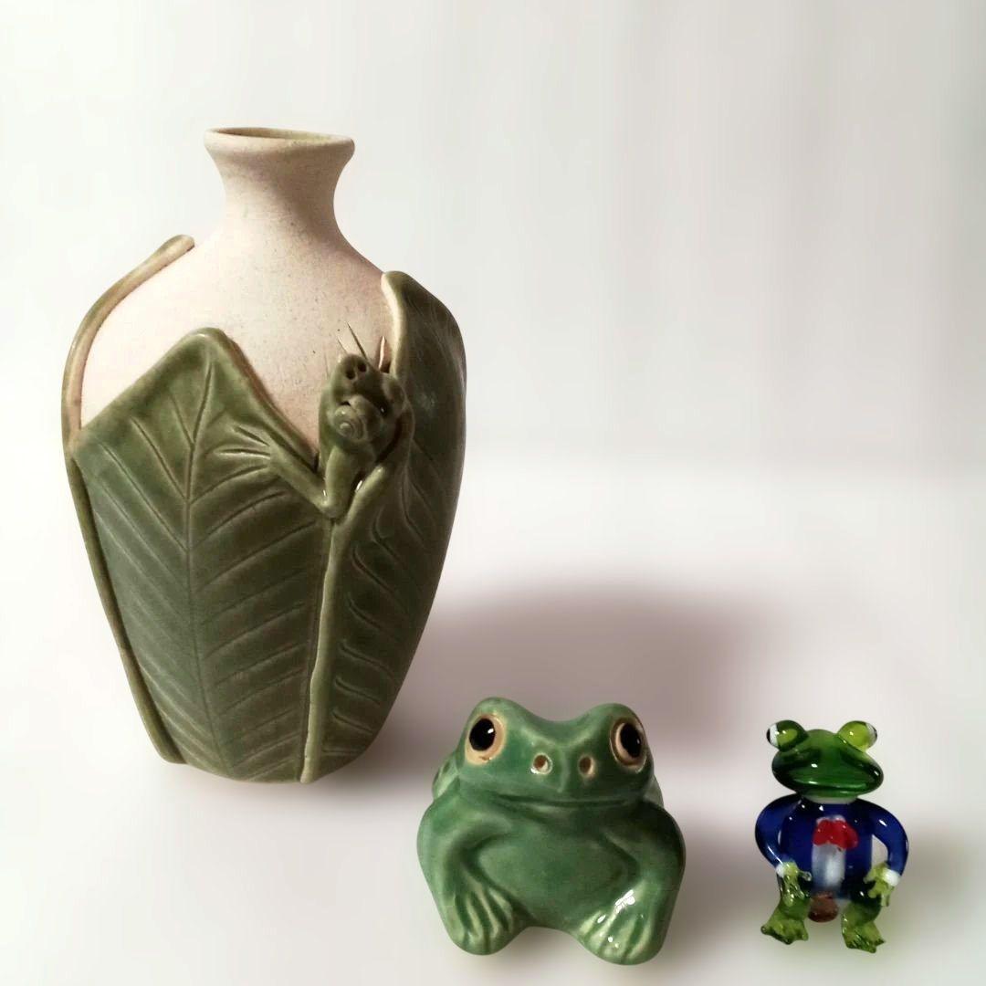 カエル 一輪挿し 置物 - メルカリ