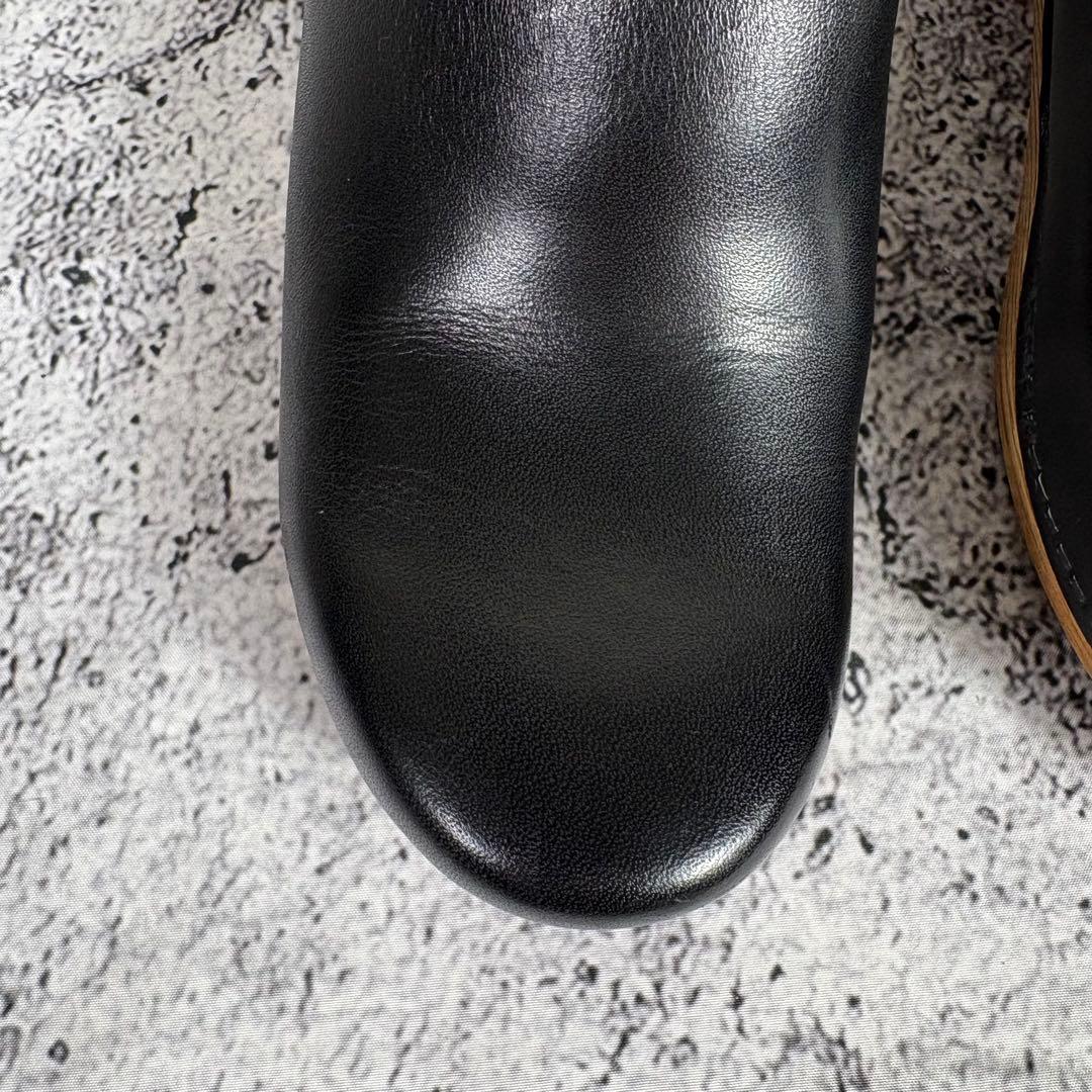 dansko ダンスコ レザー スリッポン 黒 厚底 37 - メルカリ