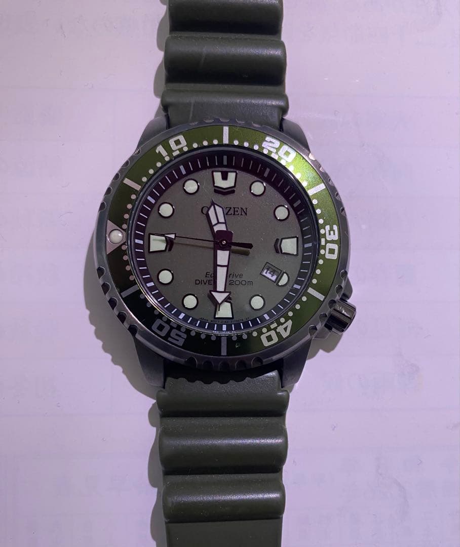 CITIZEN ダイバーズウォッチ オリーブグリーン Amazon | CITIZEN メンズ プロマスターダイブ 自動巻き シルバー