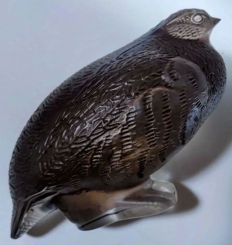 ルネ ラリック R LALIQUE ウズラ 置物 オブジェ クリスタル - メルカリ