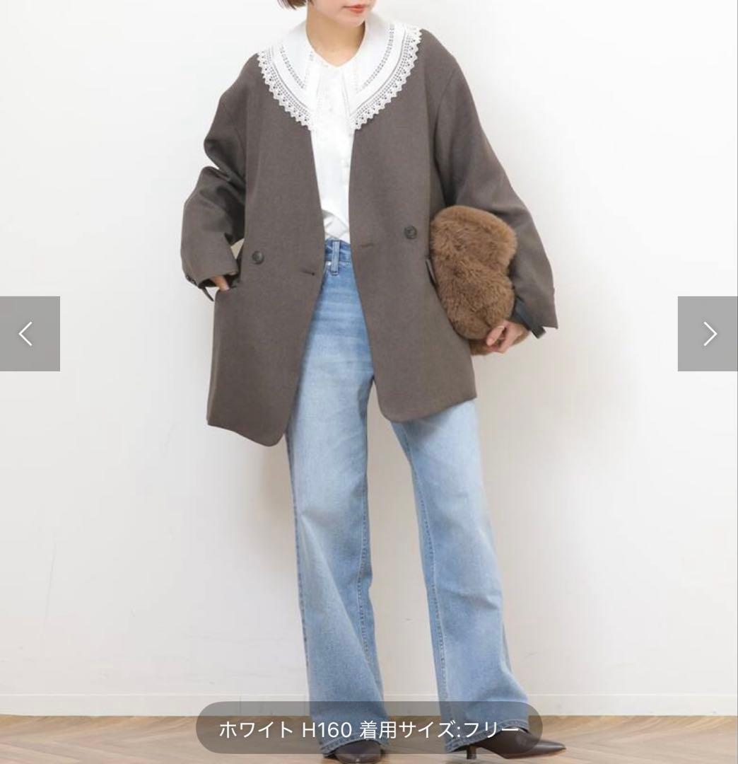 未使用品JOURNALSTANDARDrelumeビッグカラー付ギャザーブラウス - メルカリ