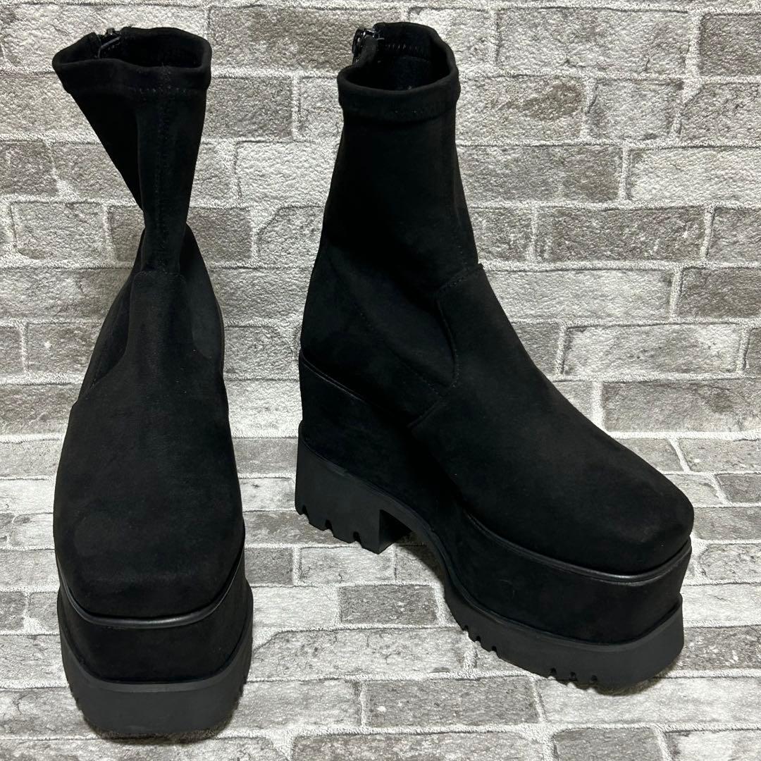 MURUA ムルーア プラットフォームスエードブーツ　バックジップ　22.5cm