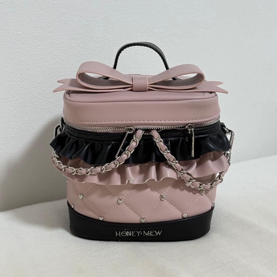 honeymew ハニーミュウ ビッグリボンバニティショルダー ピンク - メルカリ