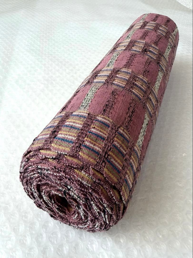 N36 未使用 紬さがの 米沢織 紬 名古屋帯 反物 - メルカリ