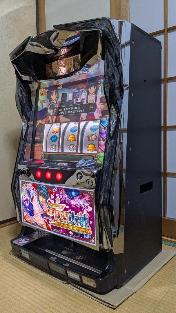 直接引き取り限定】 パチスロ実機 サクラ大戦熱き血潮に コイン不要機付