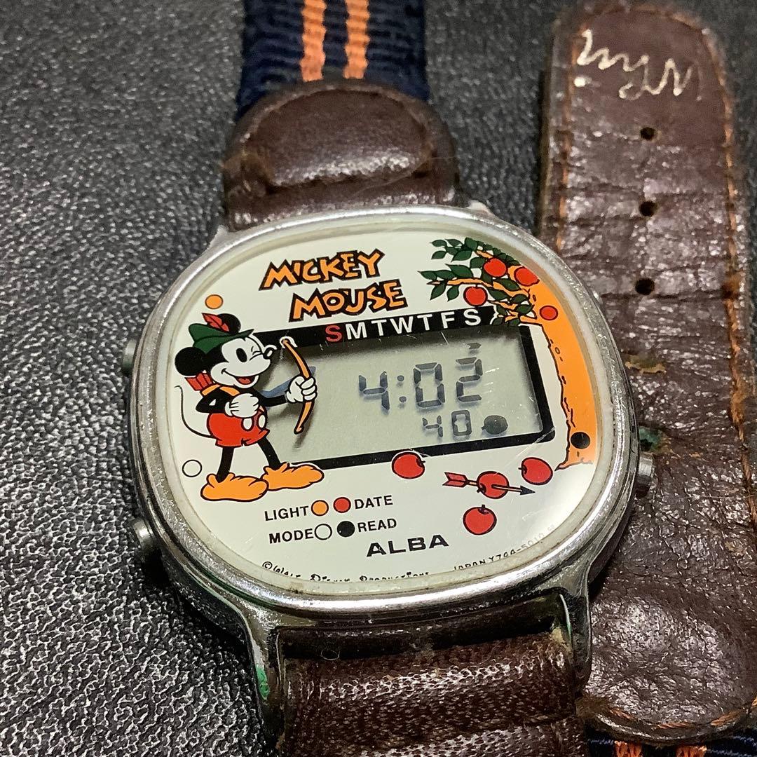 ビンテージ SEIKO ALBA ディズニー ミッキーマウス デジタル腕時計