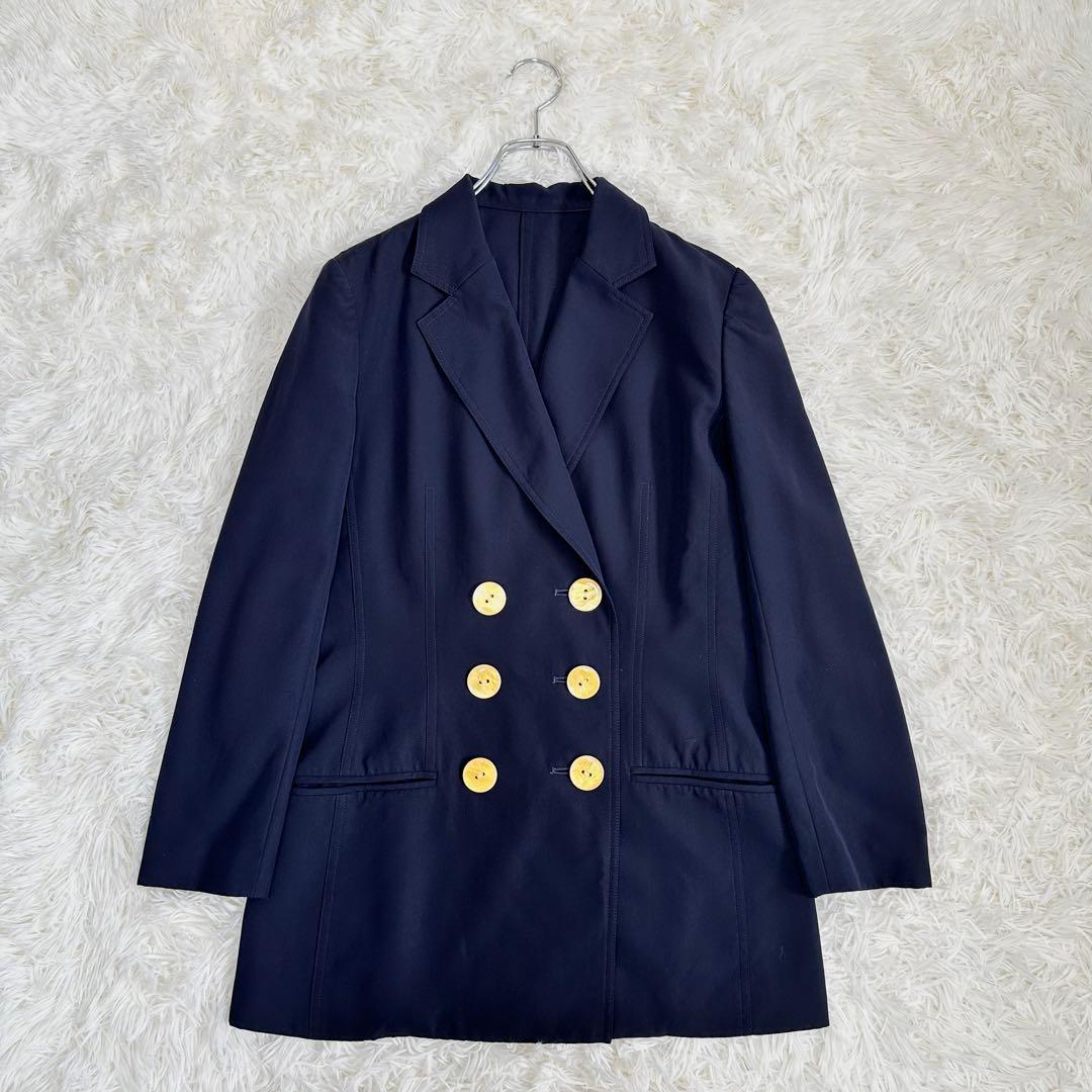 Christian Dior ダブルジャケットシェルボタン ネイビー 紺 9号 - メルカリ