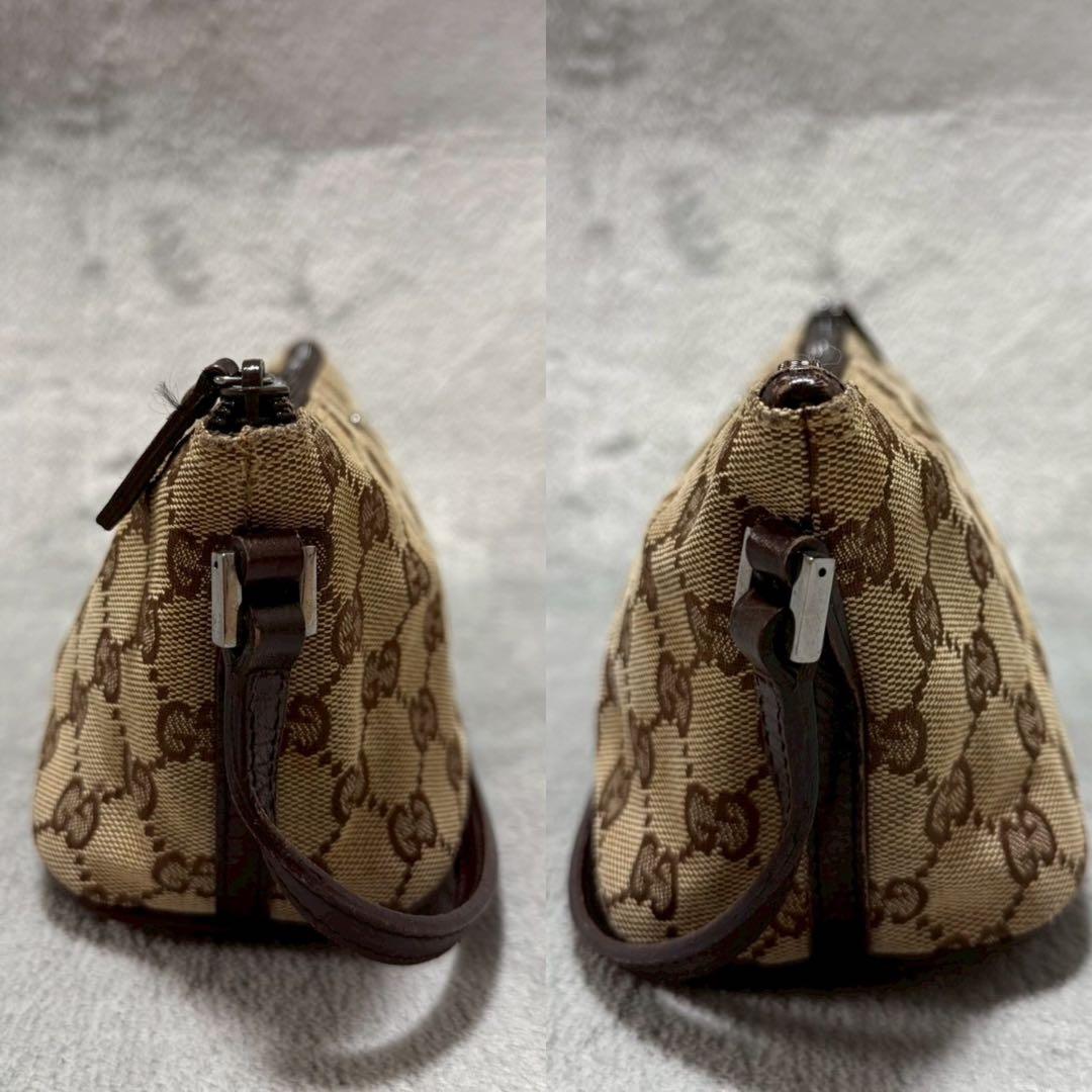 Gucci GG Accessory Pouch Leather Brown - メルカリ
