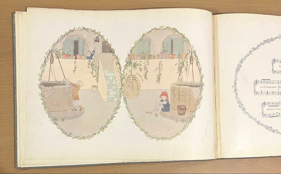 No.373希少 アンティーク洋書 古書 ル・メール 絵本 児童書 童謡