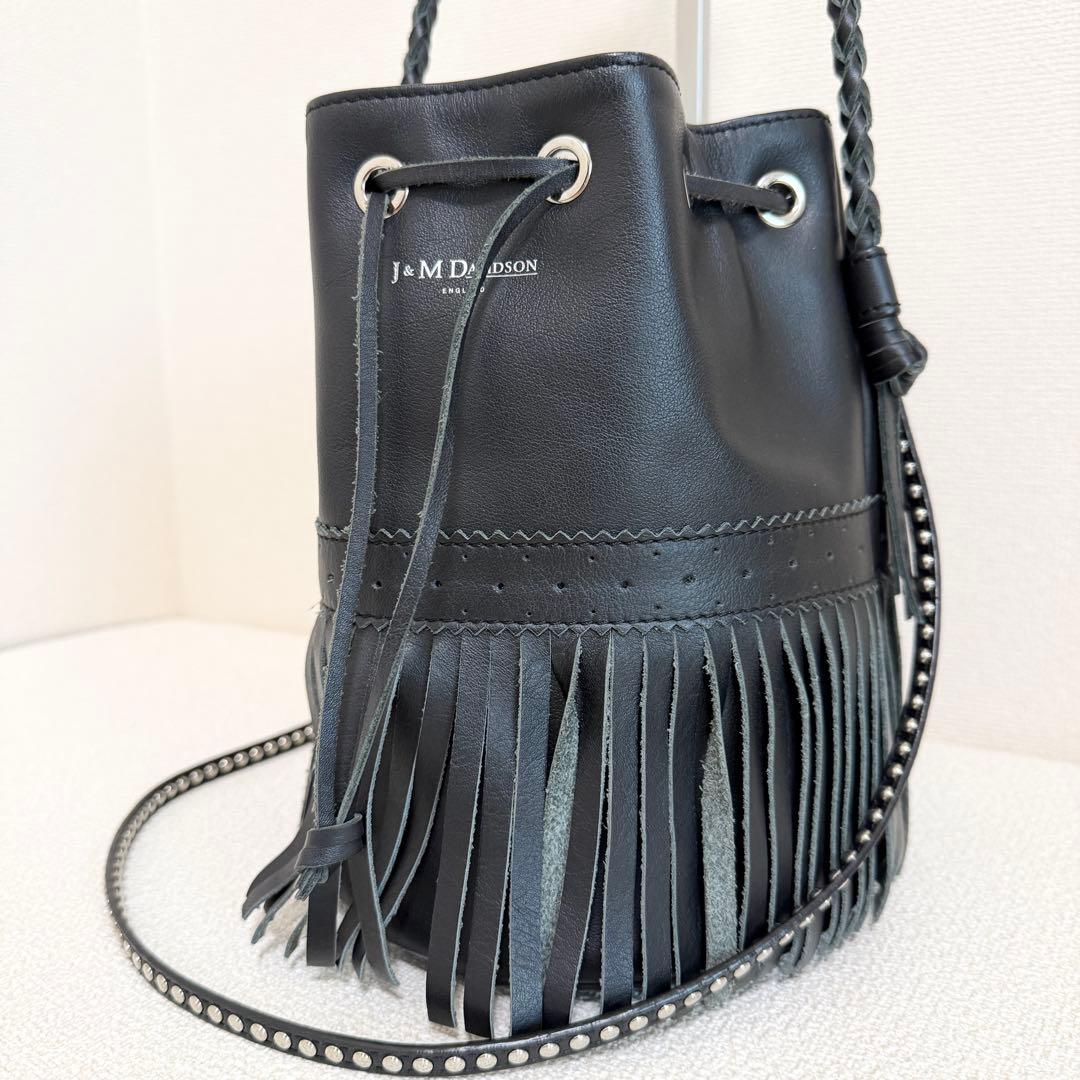J&M Davidson 限定スタッズカーニバルフリンジ ショルダーバッグ 黒