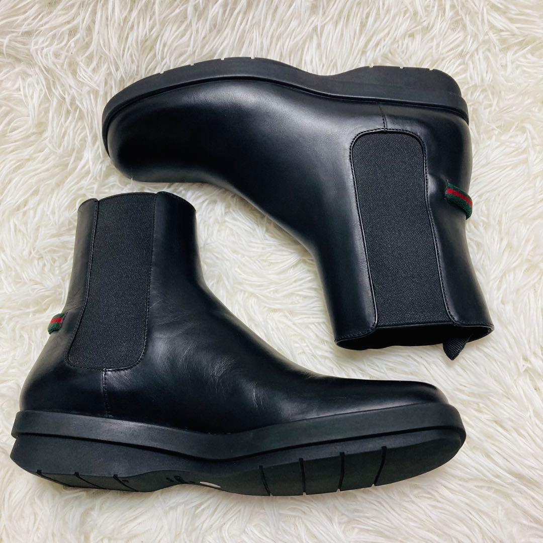 GUCCI グッチ シェリーライン サイドゴアブーツ ブラック 36 - メルカリ