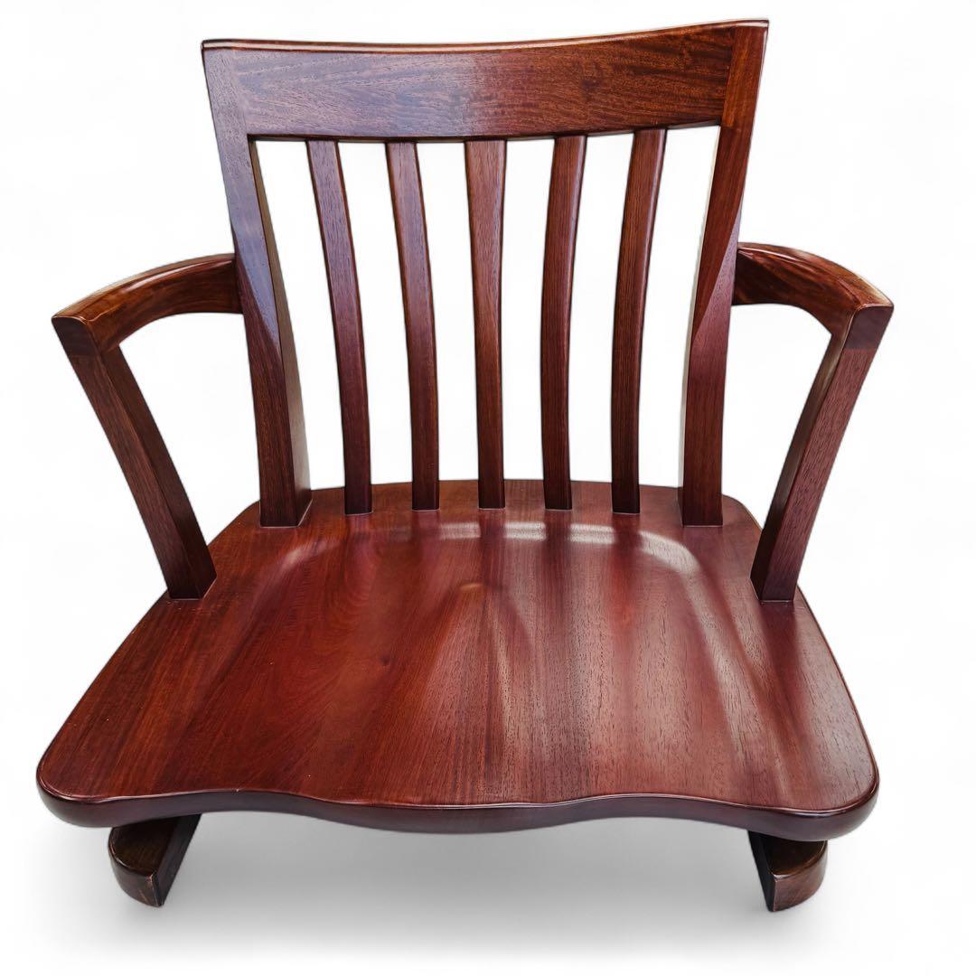 良品】 大塚家具 ローチェア 回転式 座椅子 和風 モダン 天然木 2