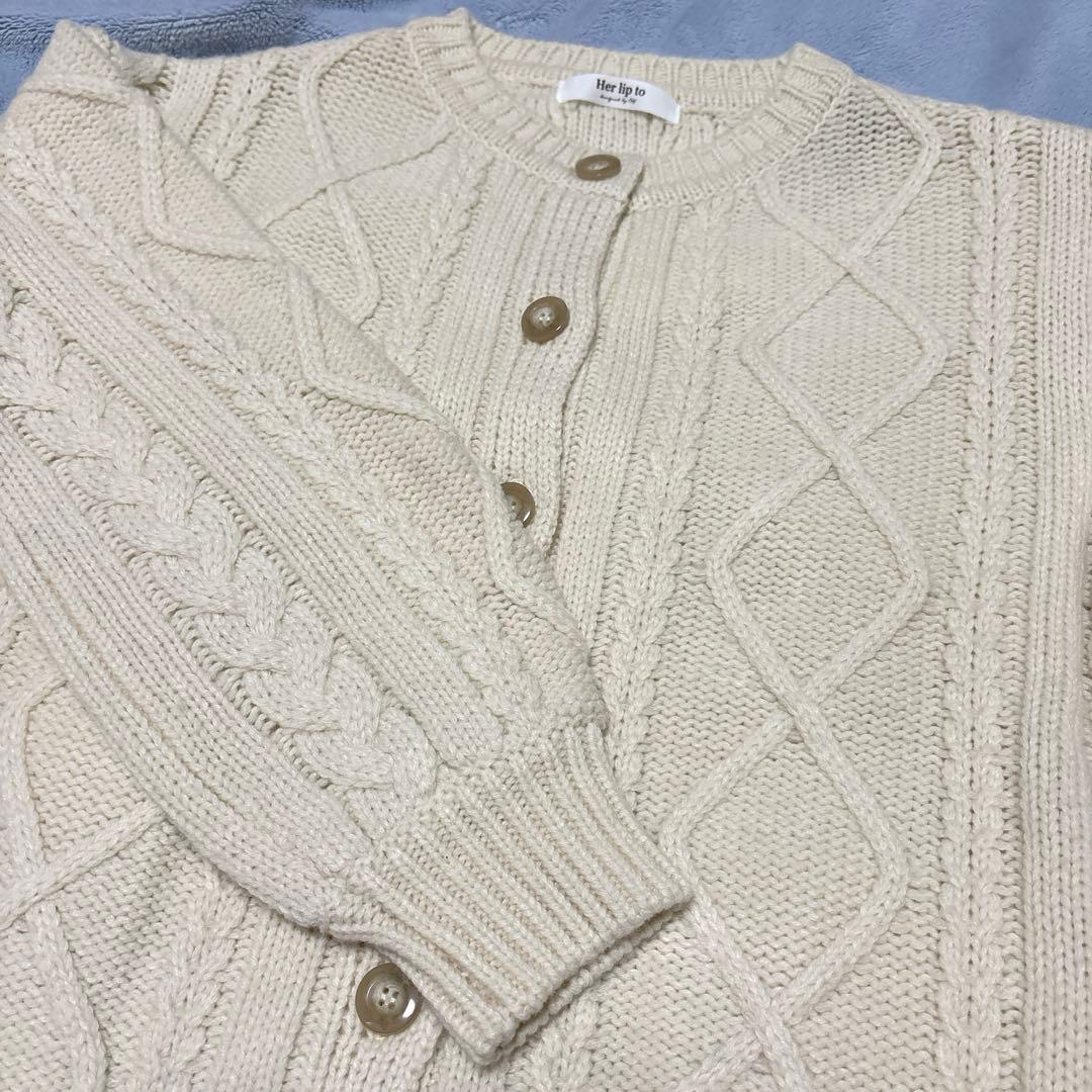Herlipto ♡ H Boa Cable Knit Cardigan