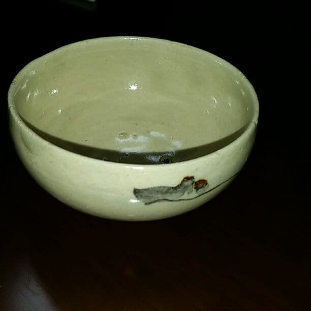 江戸骨董茶碗 道具 ] - 道具 松本鉄山造 瀬戸唐津皮鯨茶碗（共箱） | ネットショップ