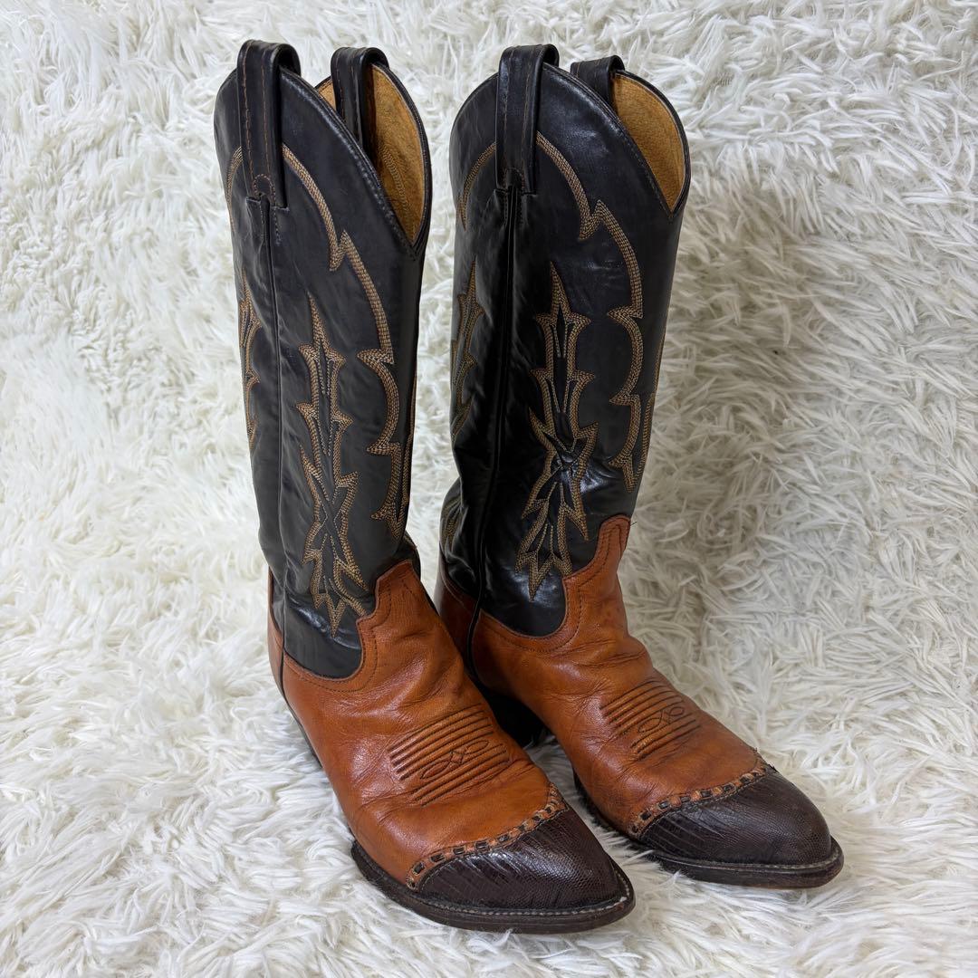 トニーラマ ウエスタンブーツ レザー USA製 ブラウン 23.5cm