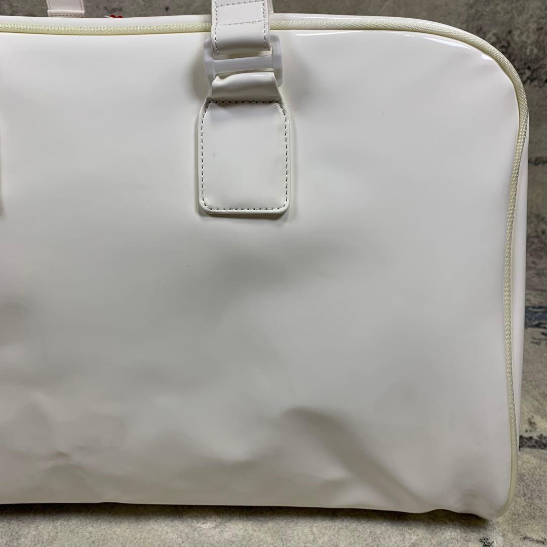未使用タグ付き】ユニクロ 錦織圭 ボストンバッグ エナメル ホワイト