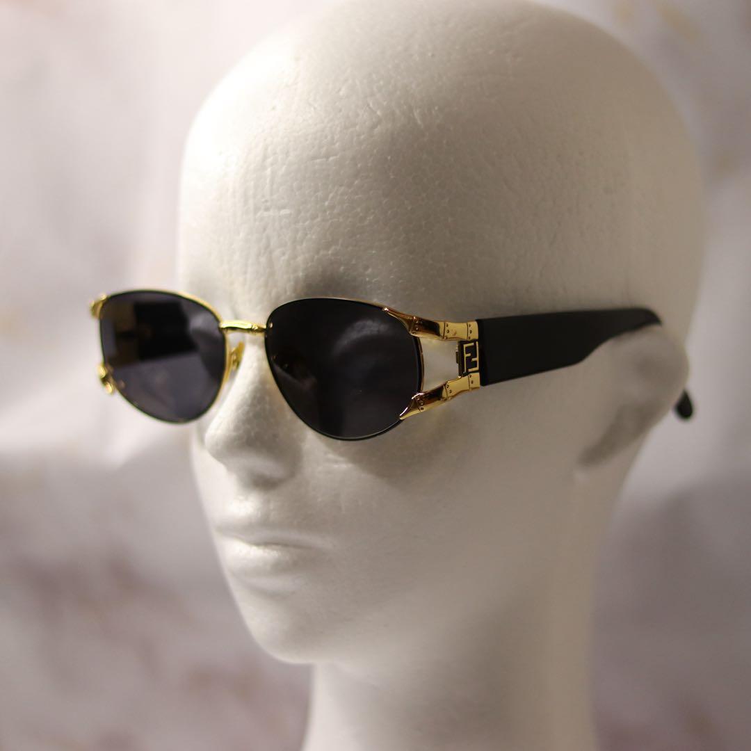 fendi オーバル y2k ゴールド レトロ デザイン アーカイブ サングラス