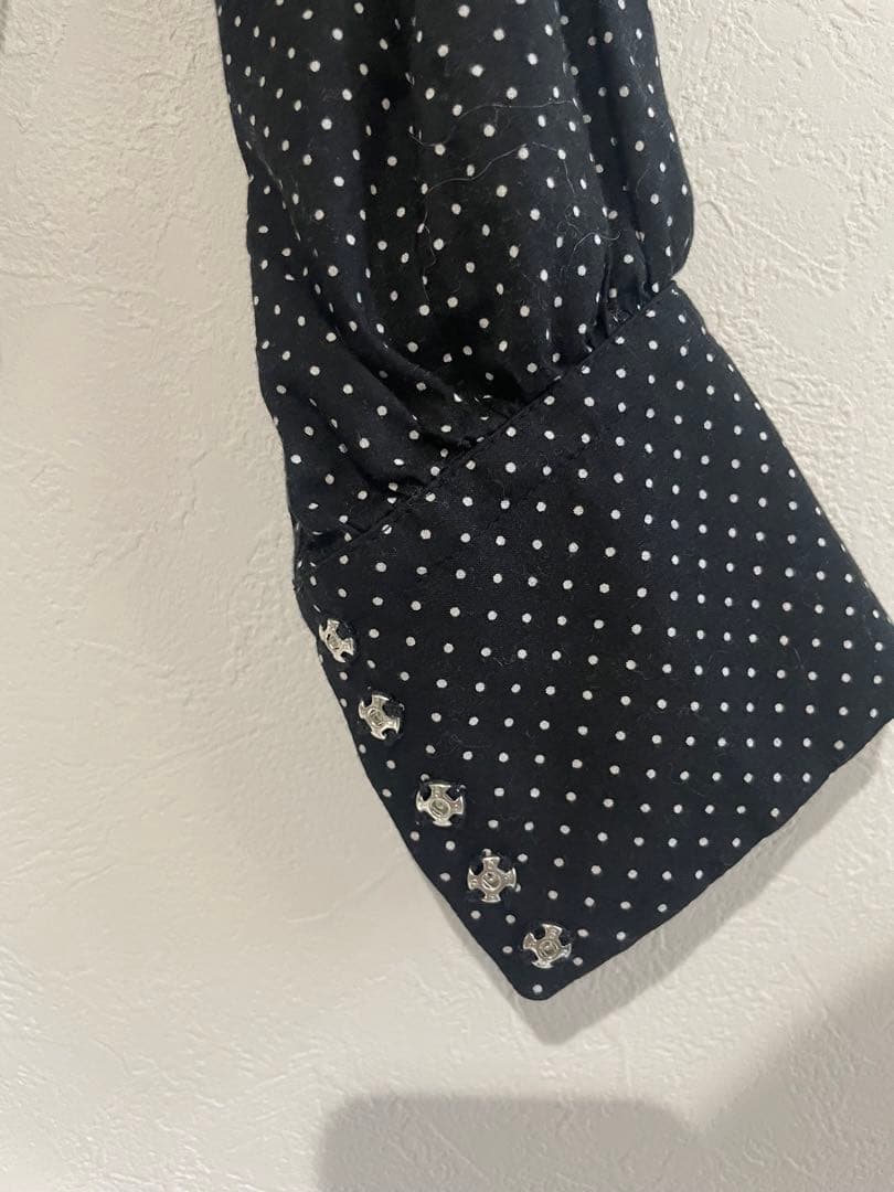 tao COMME des GARÇONS水玉模様 フリル付きブラウス