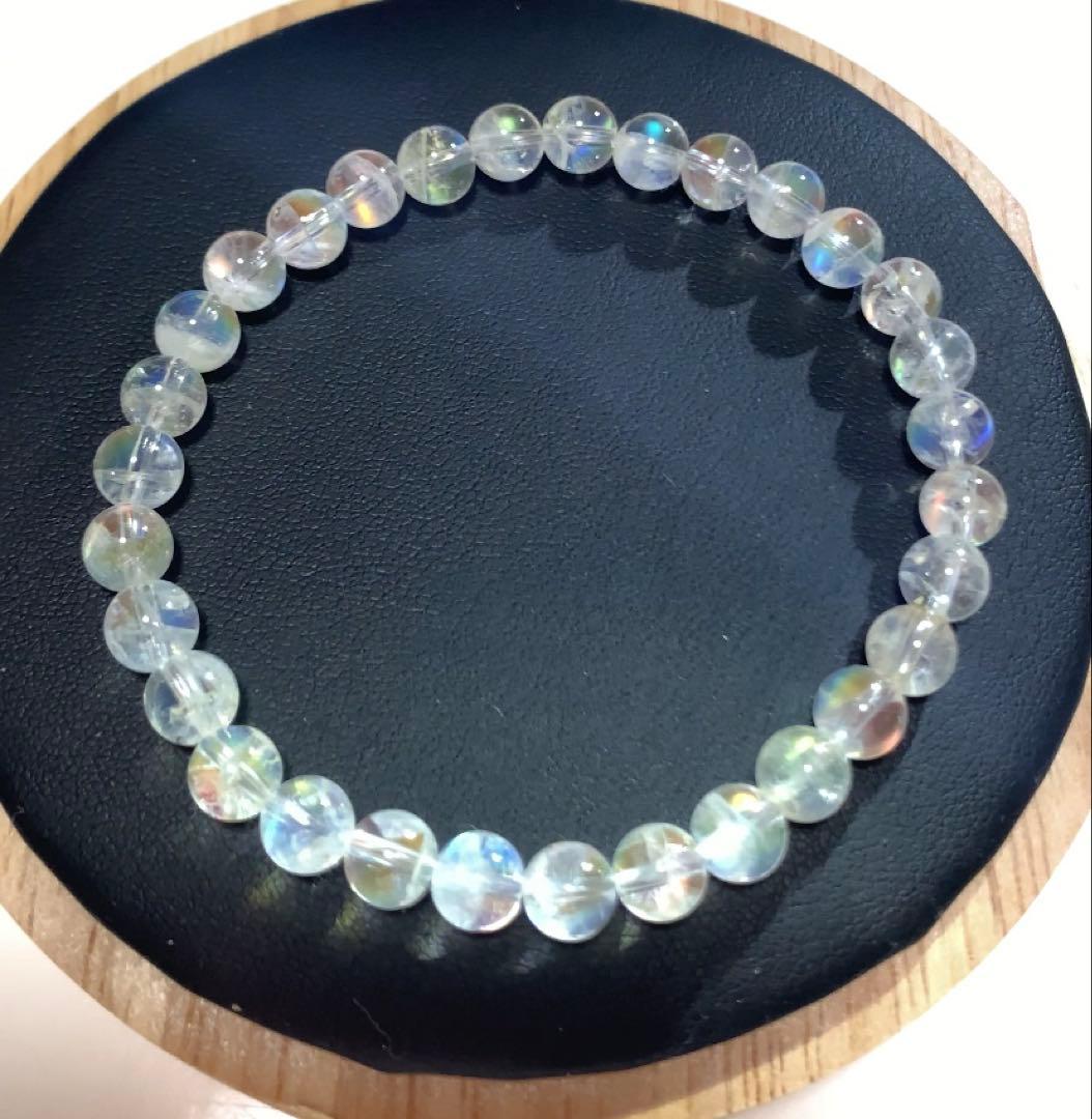 ★三月桜 さま★《極上》①マダガスカル産　ホワイトラブラドライト　ブレス