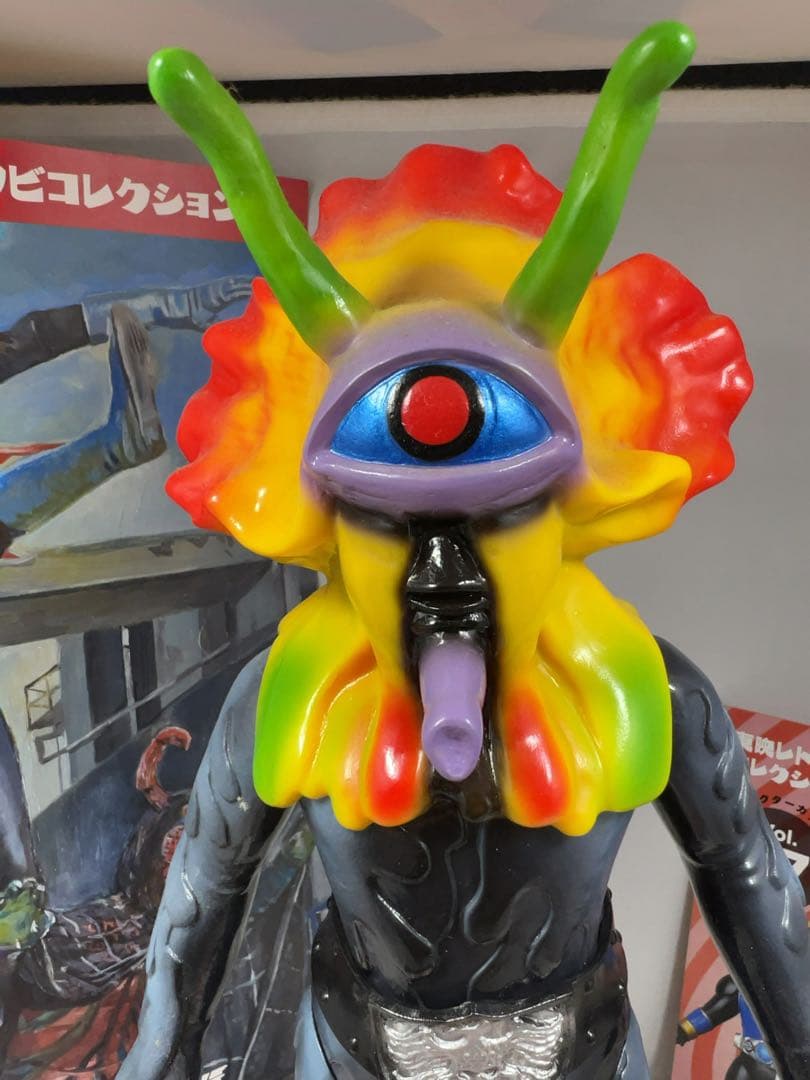 仮面ライダー　ドクダリアン　東映レトロソフビコレクション　キングサイズ 東映レトロソフビコレクション」にキングサイズ「ドクダリアン」登場